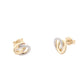 Yellow and white gold interlocking ovals earrings Gardiner Brothers