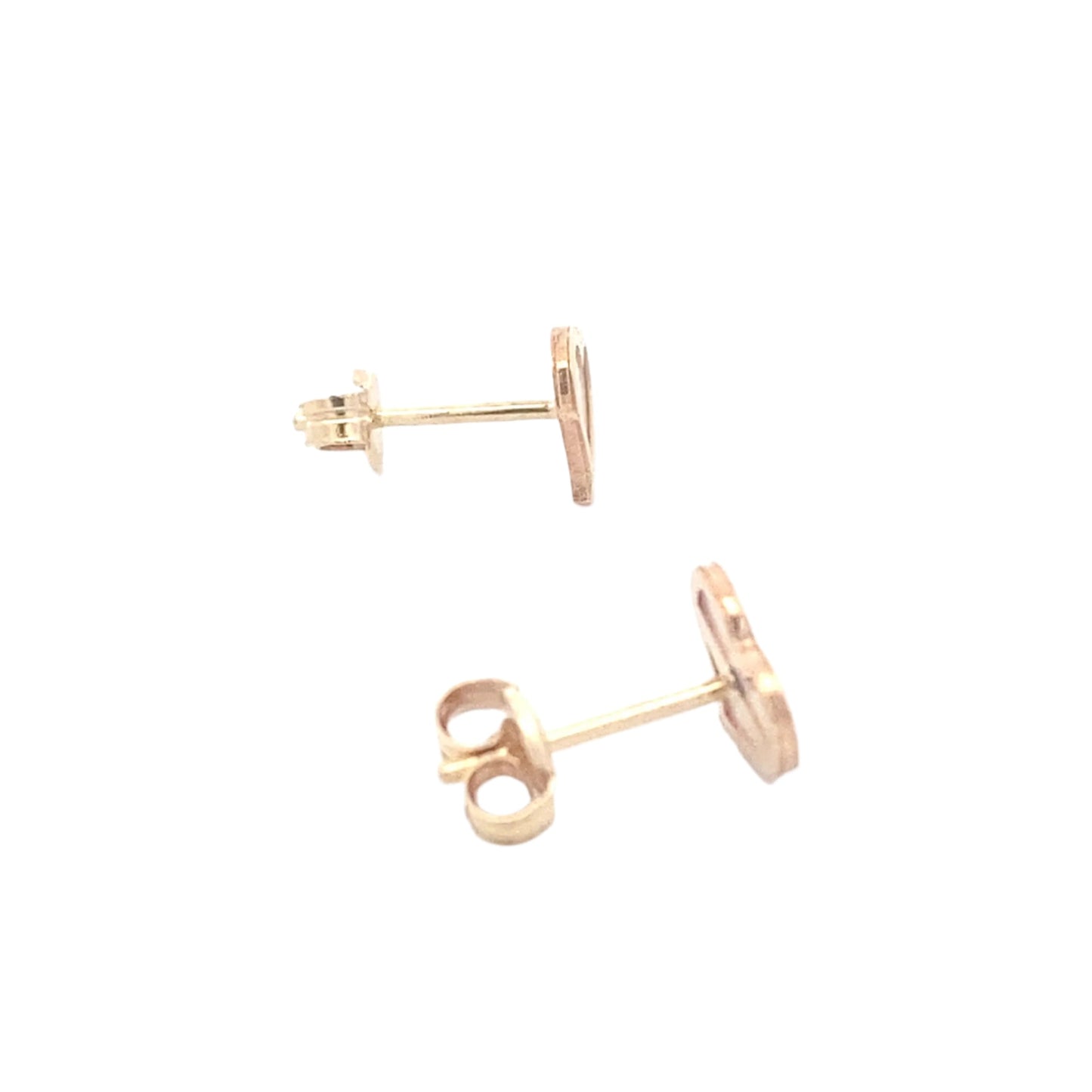 Yellow Gold, Mother Of Pearl Heart Shaped Earrings Gardiner Brothers