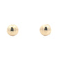 Yellow gold 7mm button earring Gardiner Brothers