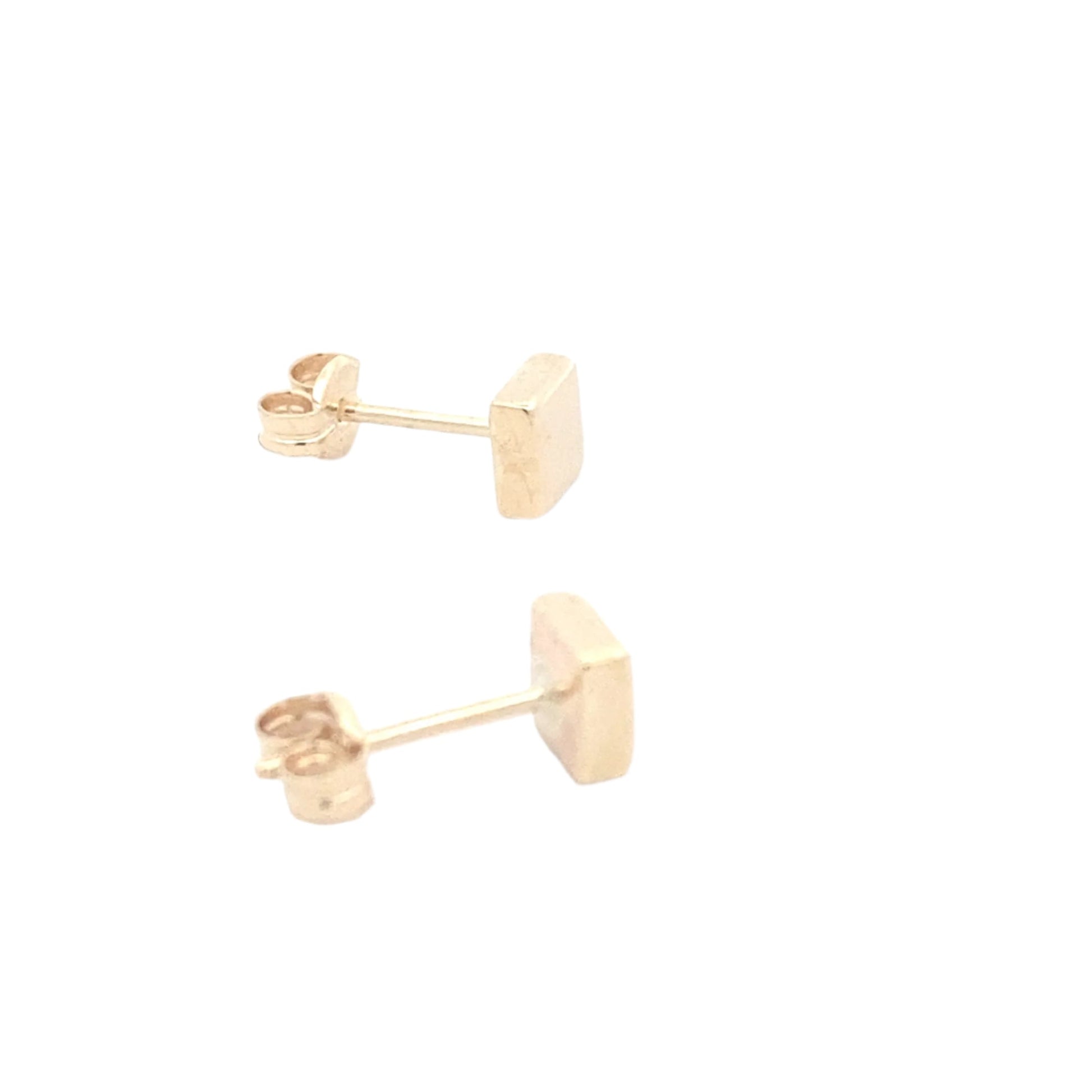 Yellow Gold 5mm Square Stud Earring Gardiner Brothers