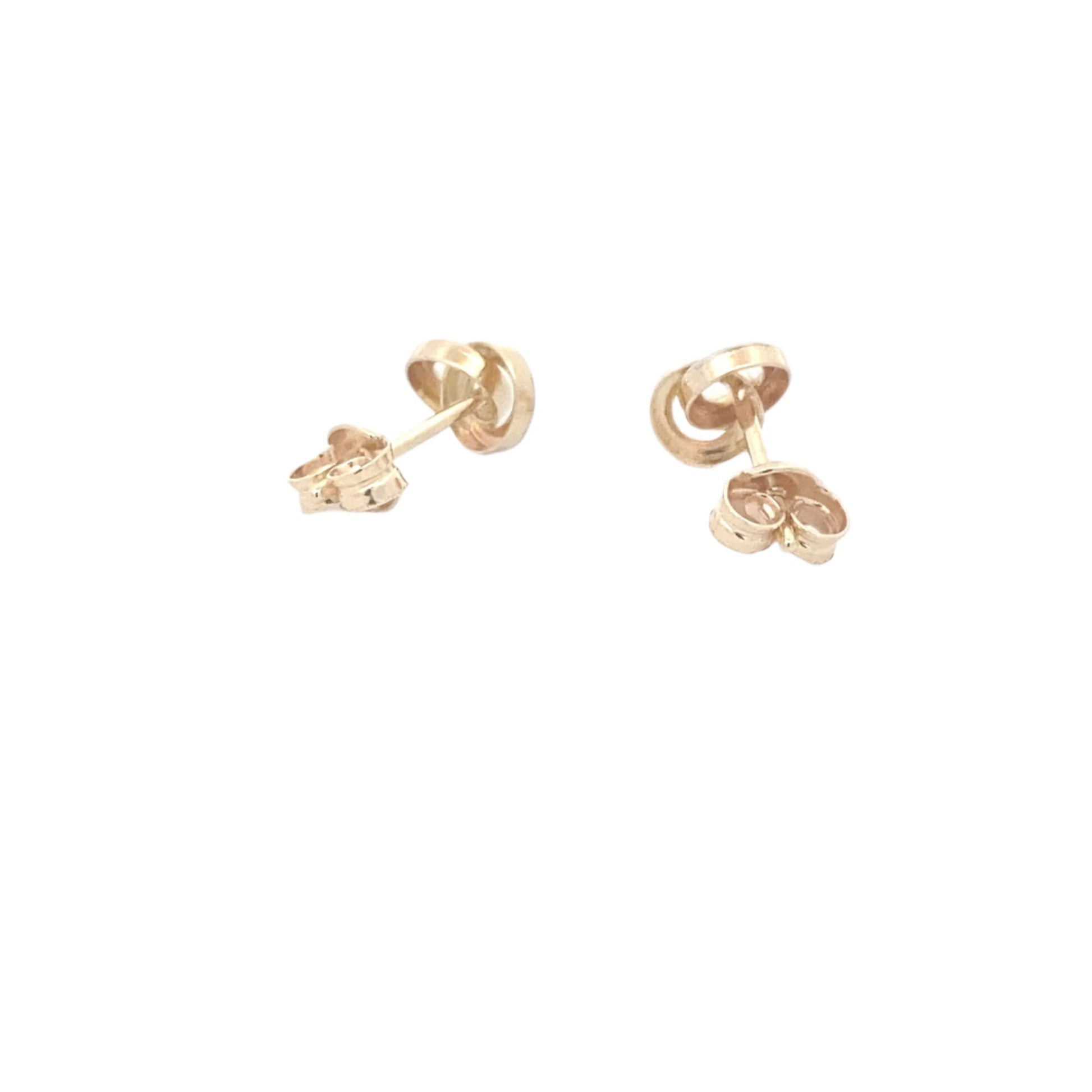 Yellow and white gold 2 interlocking circles earrings Gardiner Brothers