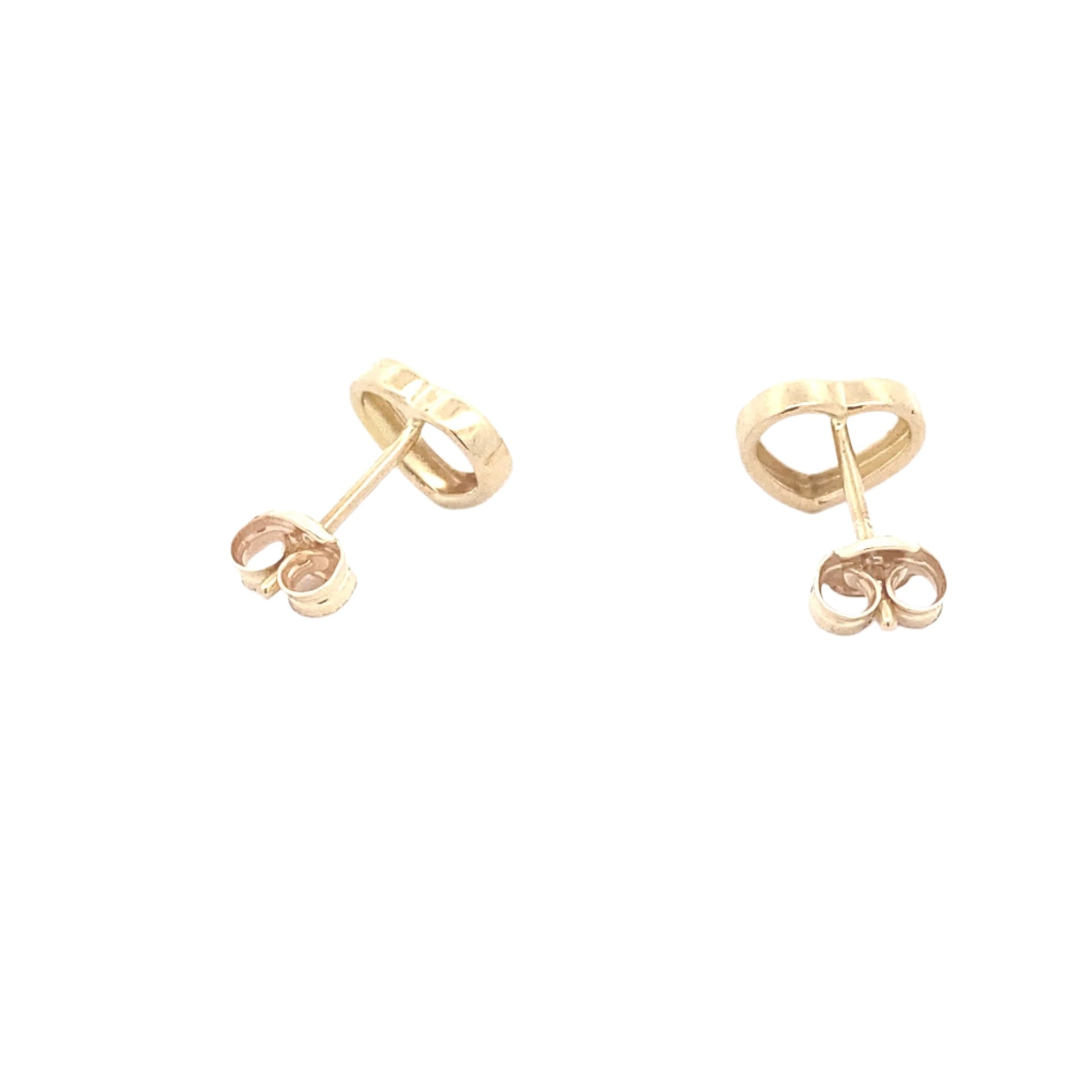Yellow Gold Open Heart Style Earring Gardiner Brothers