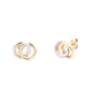 Yellow and white gold open interlocking circles earrings Gardiner Brothers