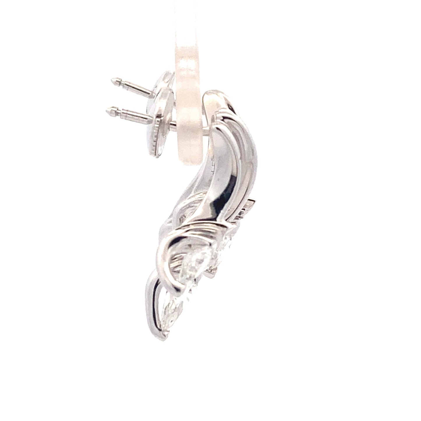 Pear Shaped Diamond Fancy Style Earrings - 1.79cts Gardiner Brothers