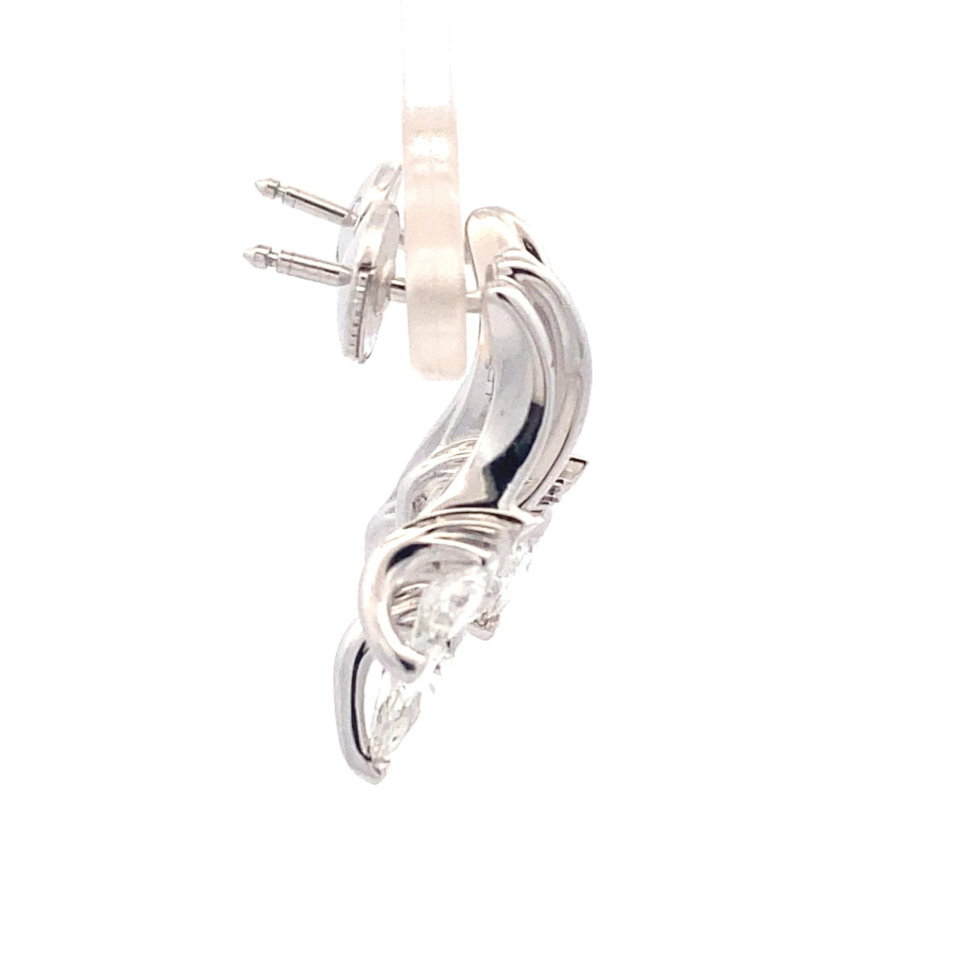 Pear Shaped Diamond Fancy Style Earrings - 1.79cts Gardiner Brothers