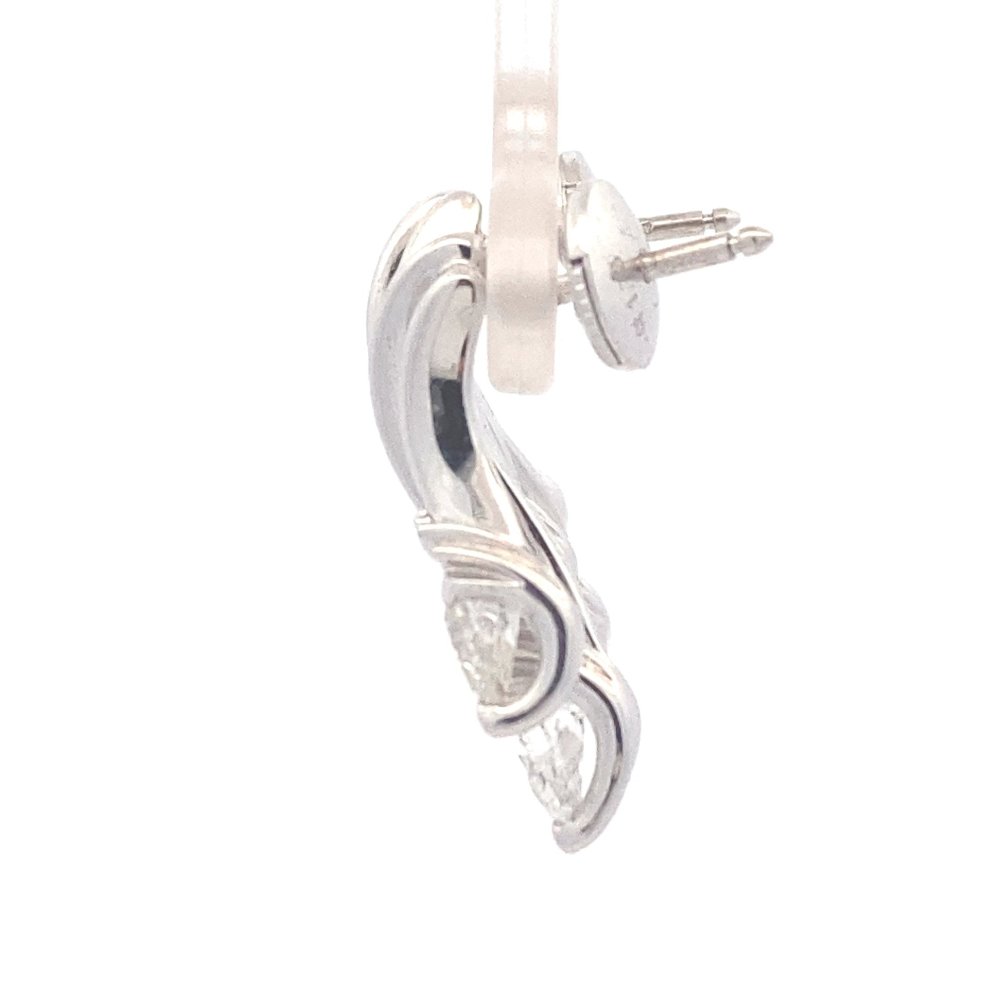 Pear Shaped Diamond Fancy Style earrings - 1.73cts Gardiner Brothers