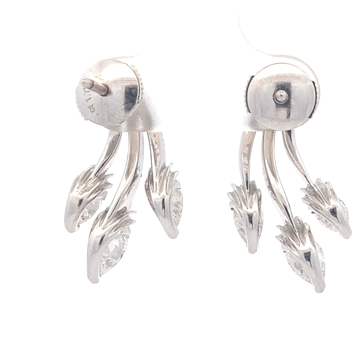 Pear Shaped Diamond Fancy Style earrings - 1.73cts Gardiner Brothers