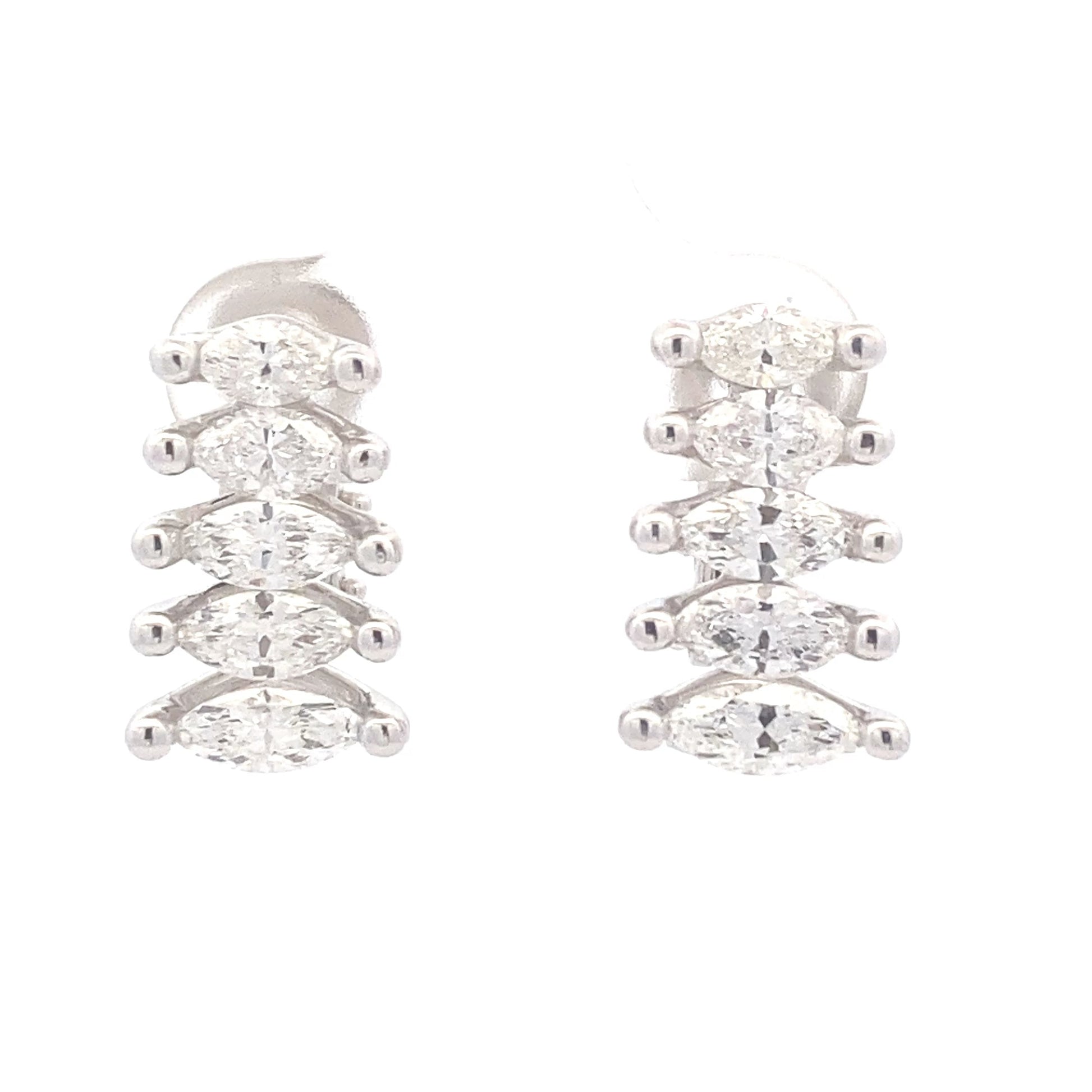 Marquise Shaped Diamond Fancy Style Earrings - 2.32cts Gardiner Brothers