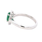 Oval emerald and diamond fancy cluster style ring Gardiner Brothers