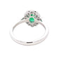Oval emerald and diamond fancy cluster style ring Gardiner Brothers