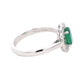 Oval emerald and diamond fancy cluster style ring Gardiner Brothers