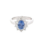 Ceylon sapphire and round brilliant cut diamond cluster ring Gardiner Brothers
