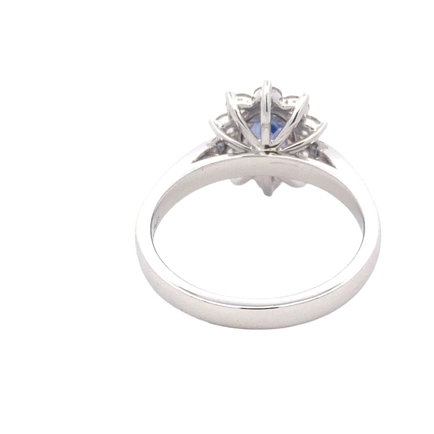 Ceylon sapphire and round brilliant cut diamond cluster ring Gardiner Brothers