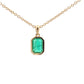 Octagonal Shaped emerald set in a yellow gold pendant Gardiner Brothers