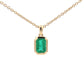 Octagonal Shaped emerald set in a yellow gold pendant Gardiner Brothers