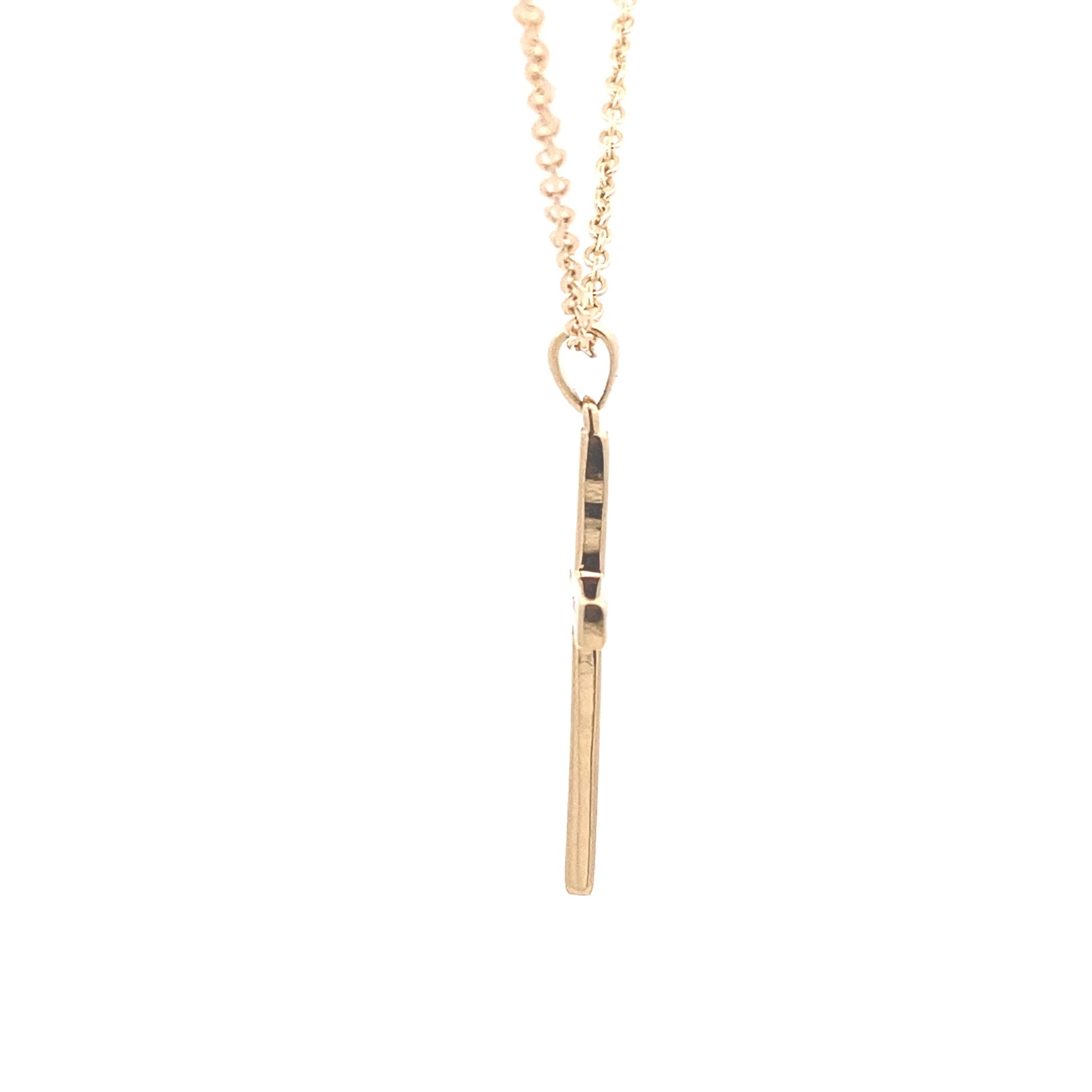 Yellow gold cross pendant set with round brilliant cut diamonds Gardiner Brothers