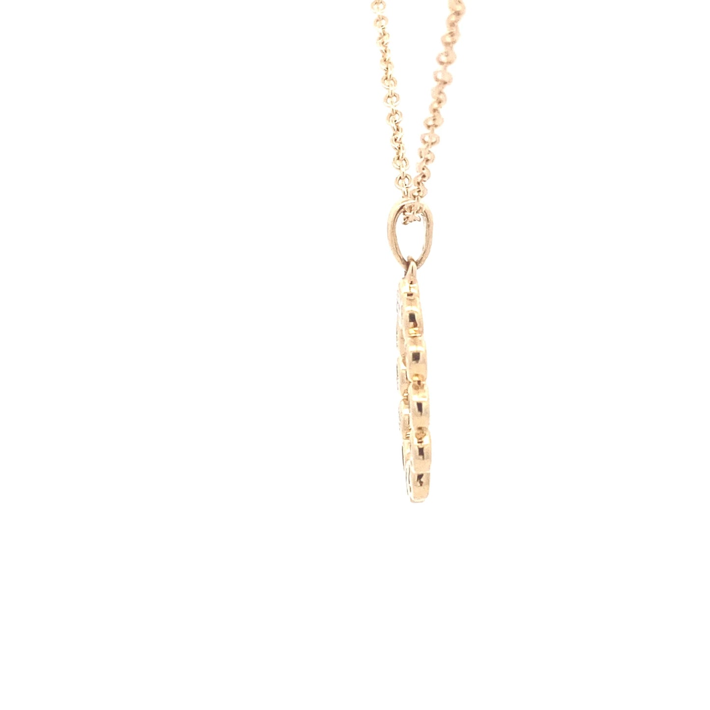 Round Brilliant Cut Diamond Circle style pendant Gardiner Brothers