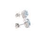 Cushion Shaped Aquamarine and round brilliant cut diamond earrings Gardiner Brothers