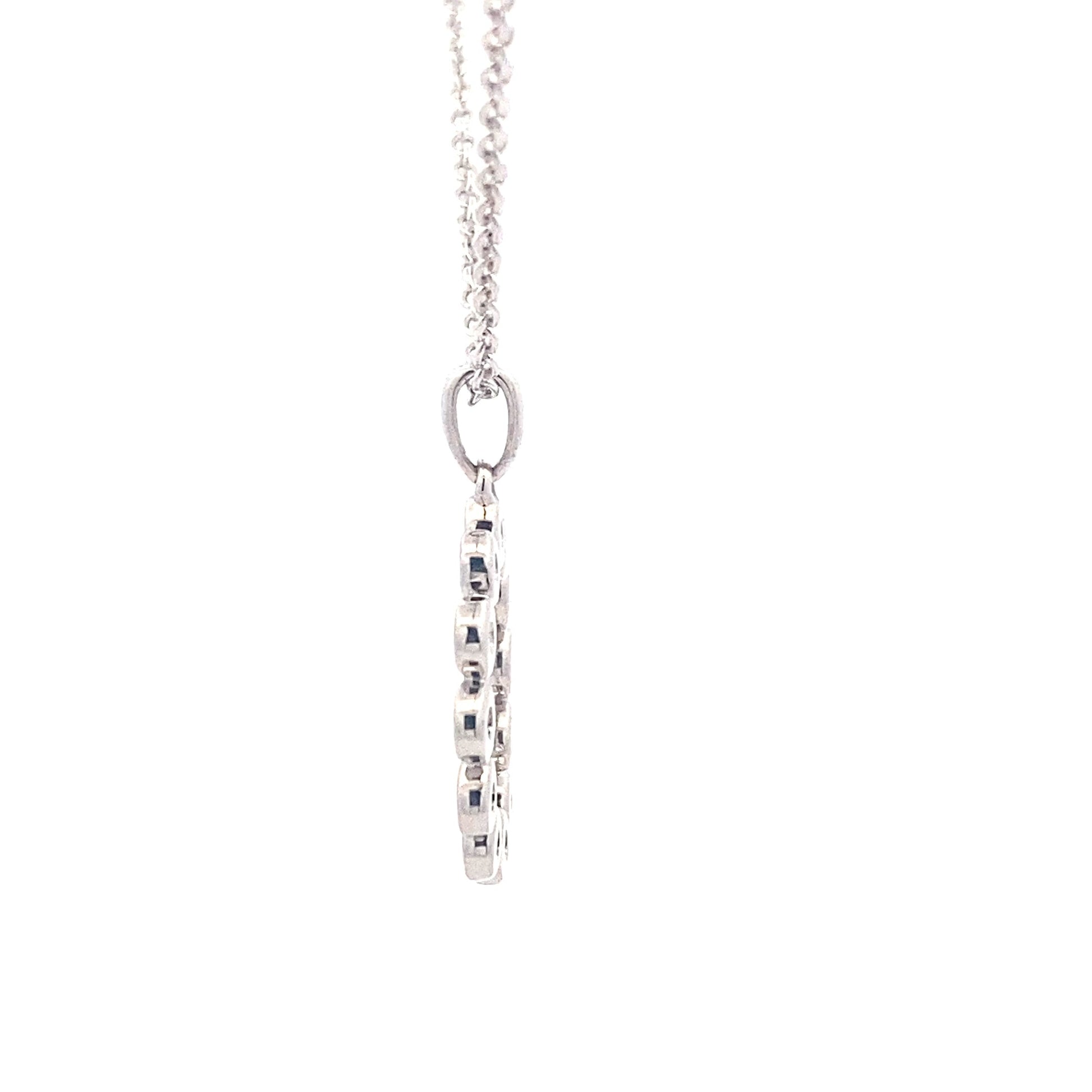Round Brilliant cut Illusion set diamond circle pendant Gardiner Brothers