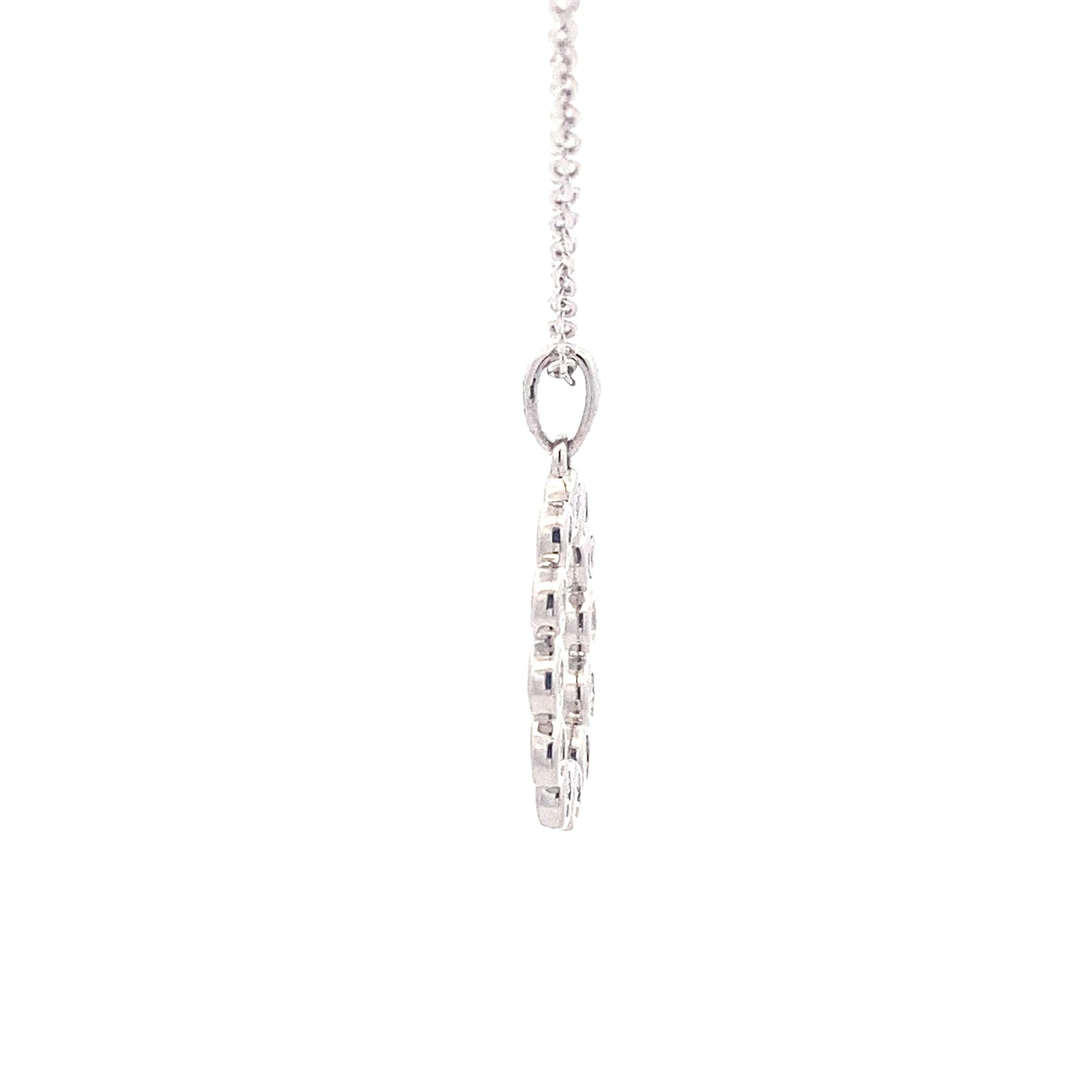 Round Brilliant cut Illusion set diamond circle pendant Gardiner Brothers
