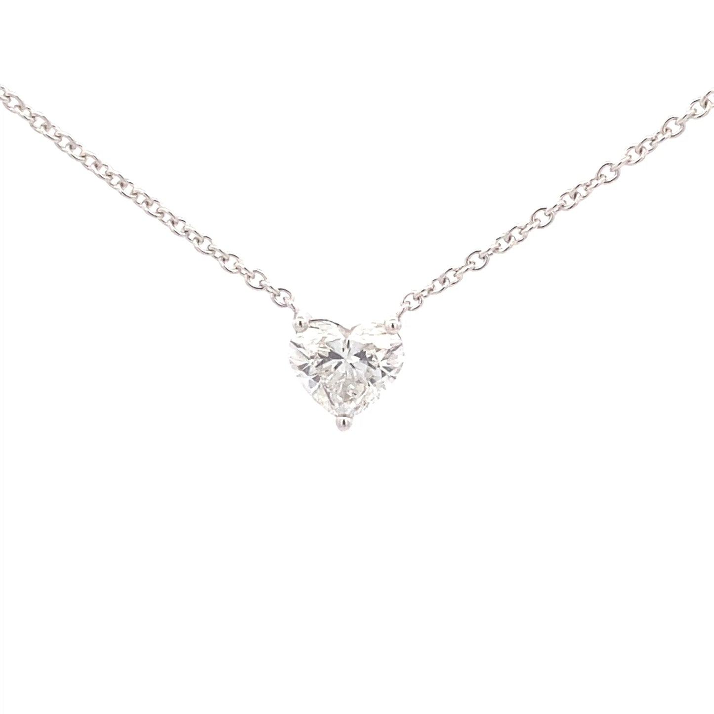 Heart Shaped diamond, floating solitaire pendant - 1.01cts Gardiner Brothers