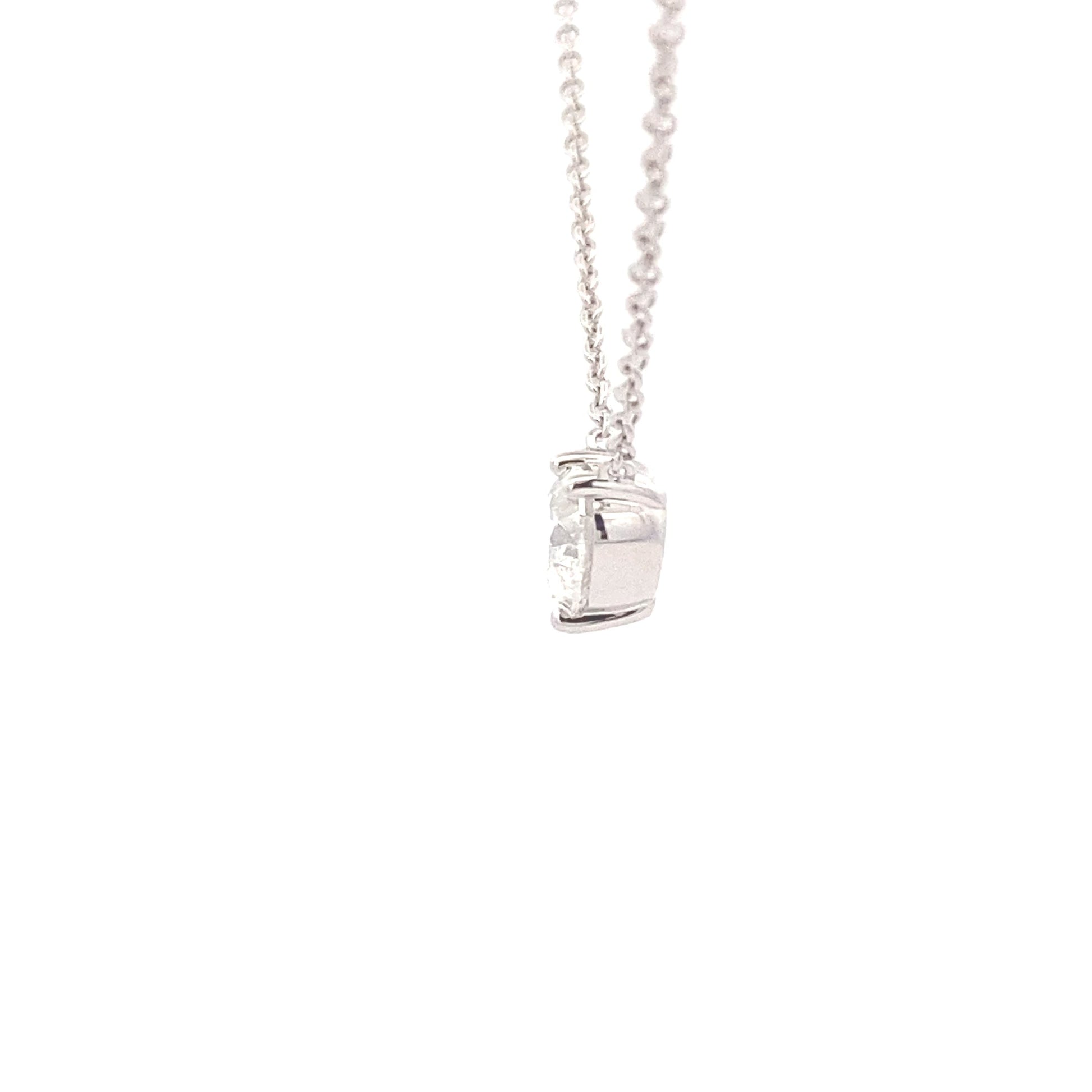 Heart Shaped diamond, floating solitaire pendant - 1.03cts Gardiner Brothers