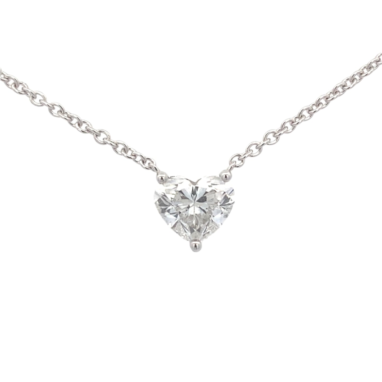 Heart Shaped diamond, floating solitaire pendant - 1.01cts Gardiner Brothers