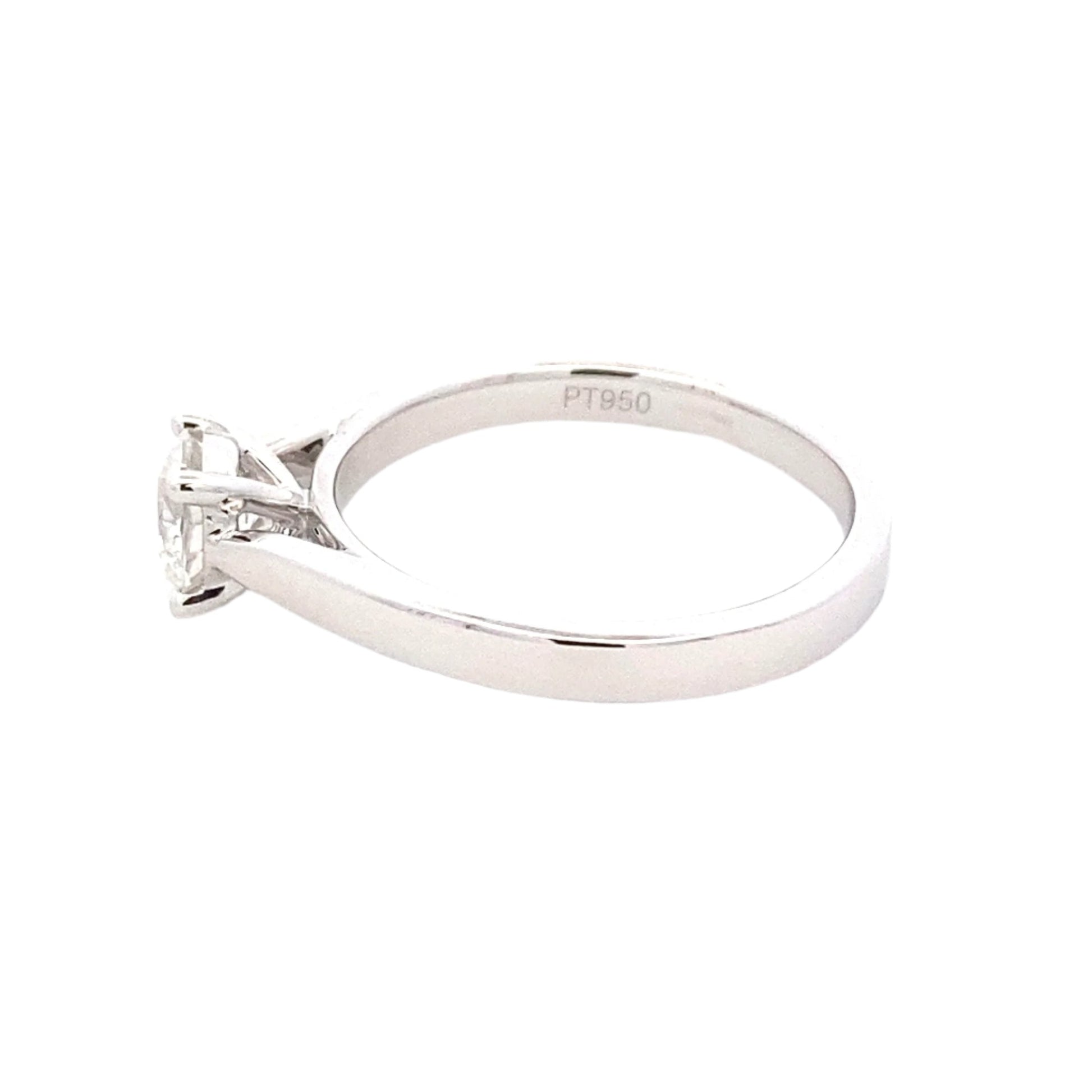 Round Brilliant Cut Diamond Solitaire Ring - 0.61cts Gardiner Brothers