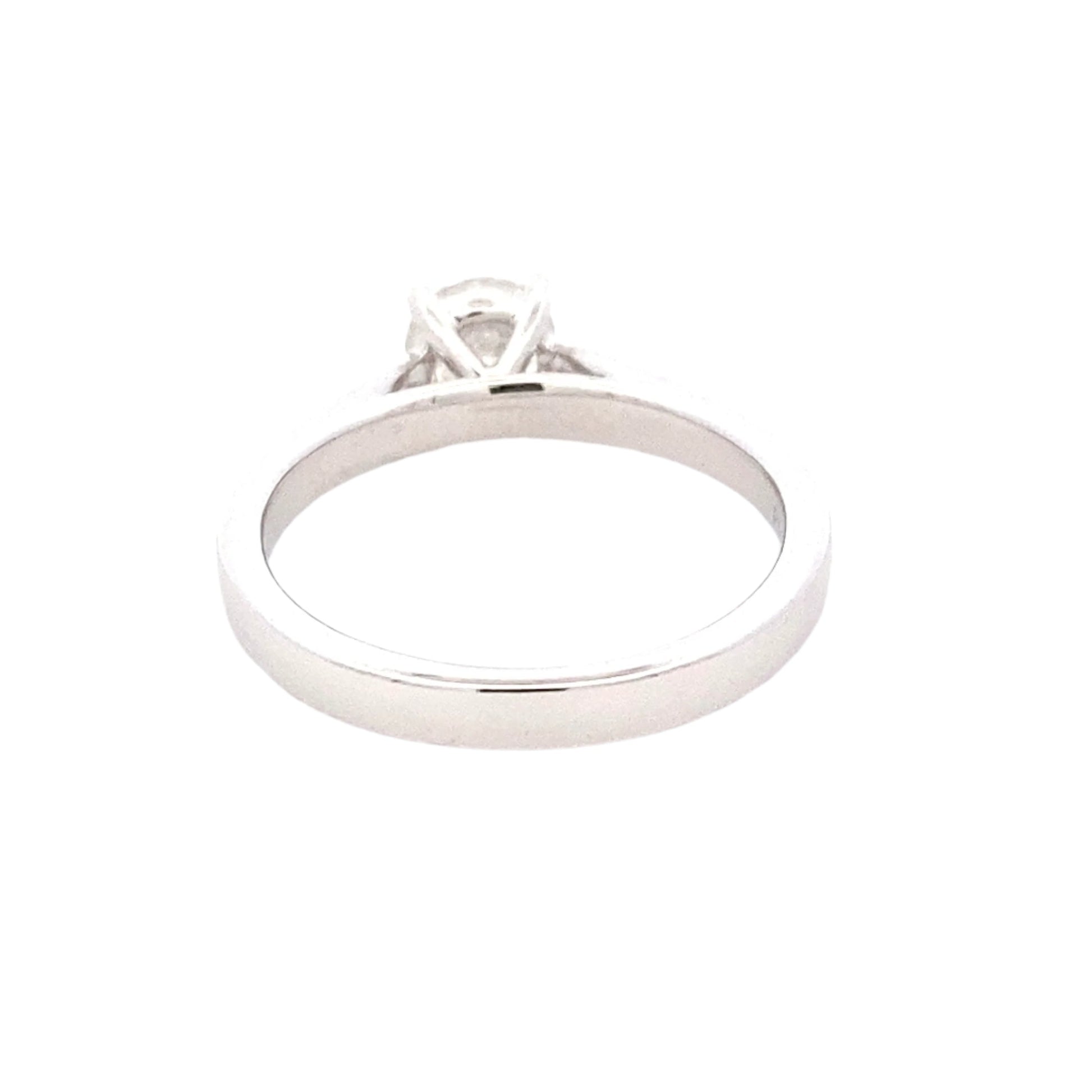 Platinum Round Brilliant Cut Diamond Solitaire Ring - 0.61cts Gardiner Brothers
