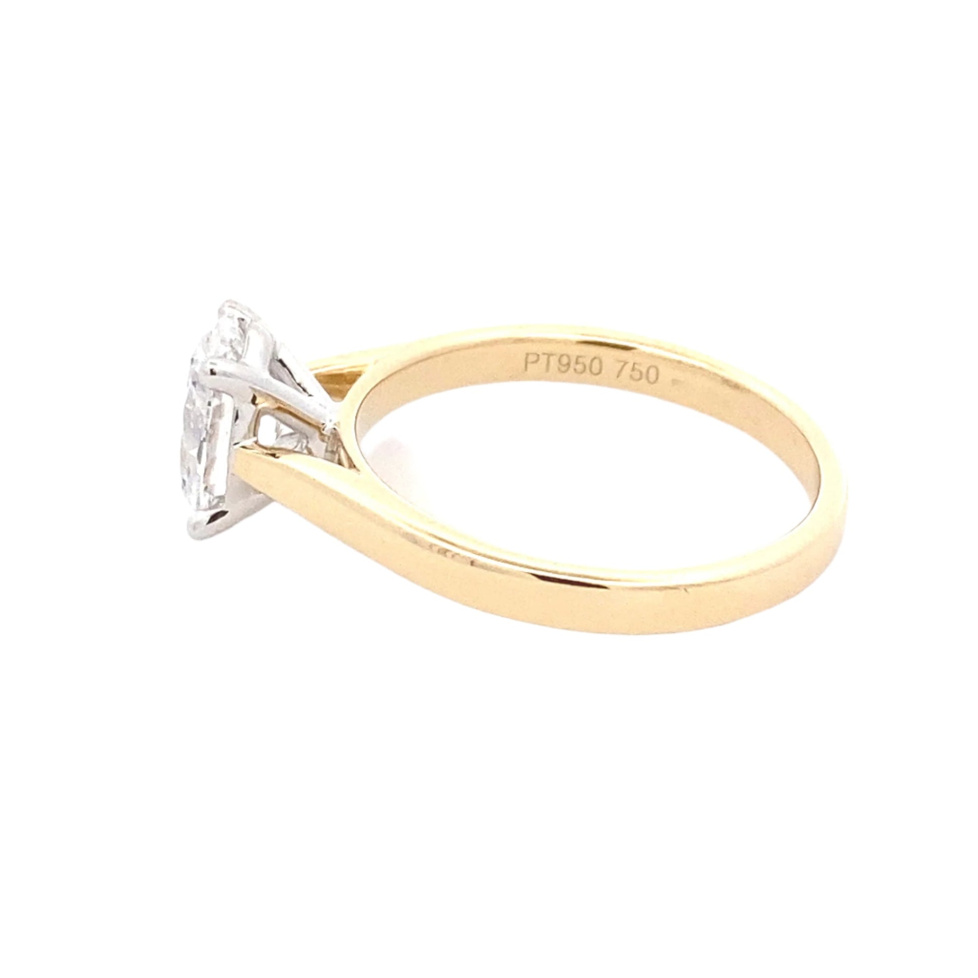 Yellow Gold Oval Shaped Diamond Solitaire Ring - 1.20cts Gardiner Brothers