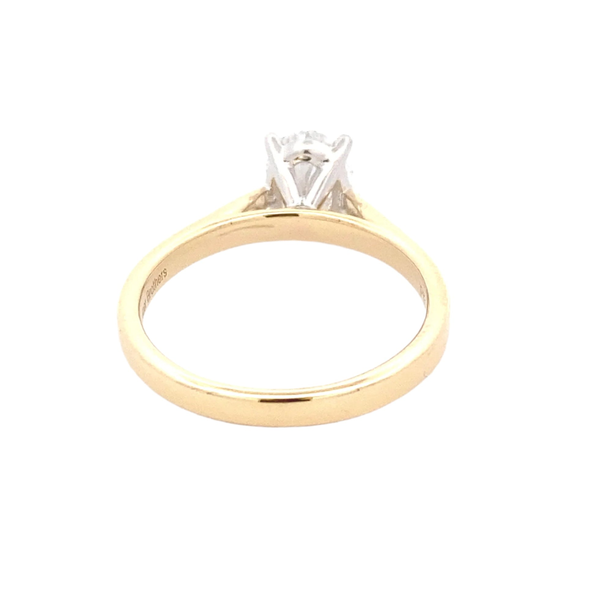 Yellow Gold Oval Shaped Diamond Solitaire Ring - 1.20cts Gardiner Brothers