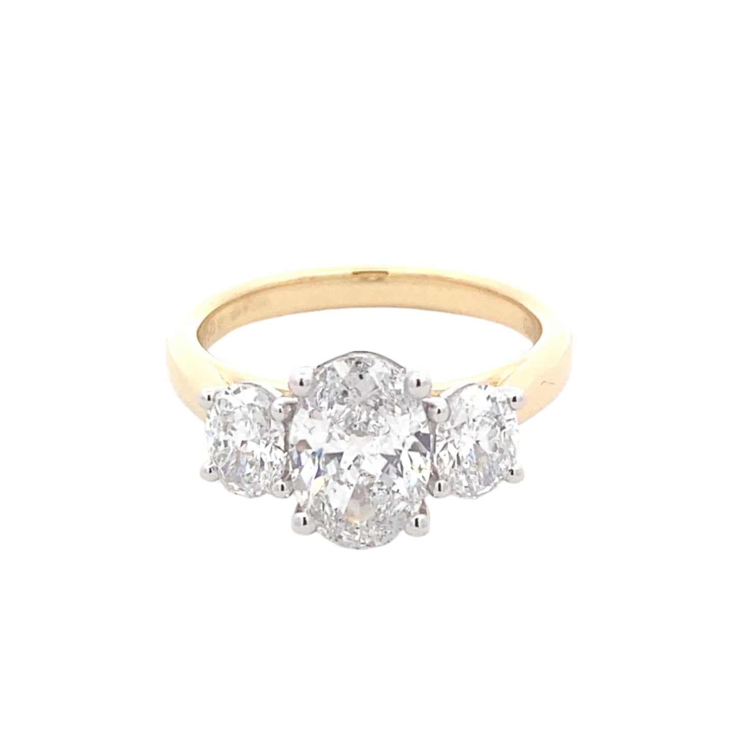 Oval Shaped Diamond 3 stone ring - 2.33cts Gardiner Brothers