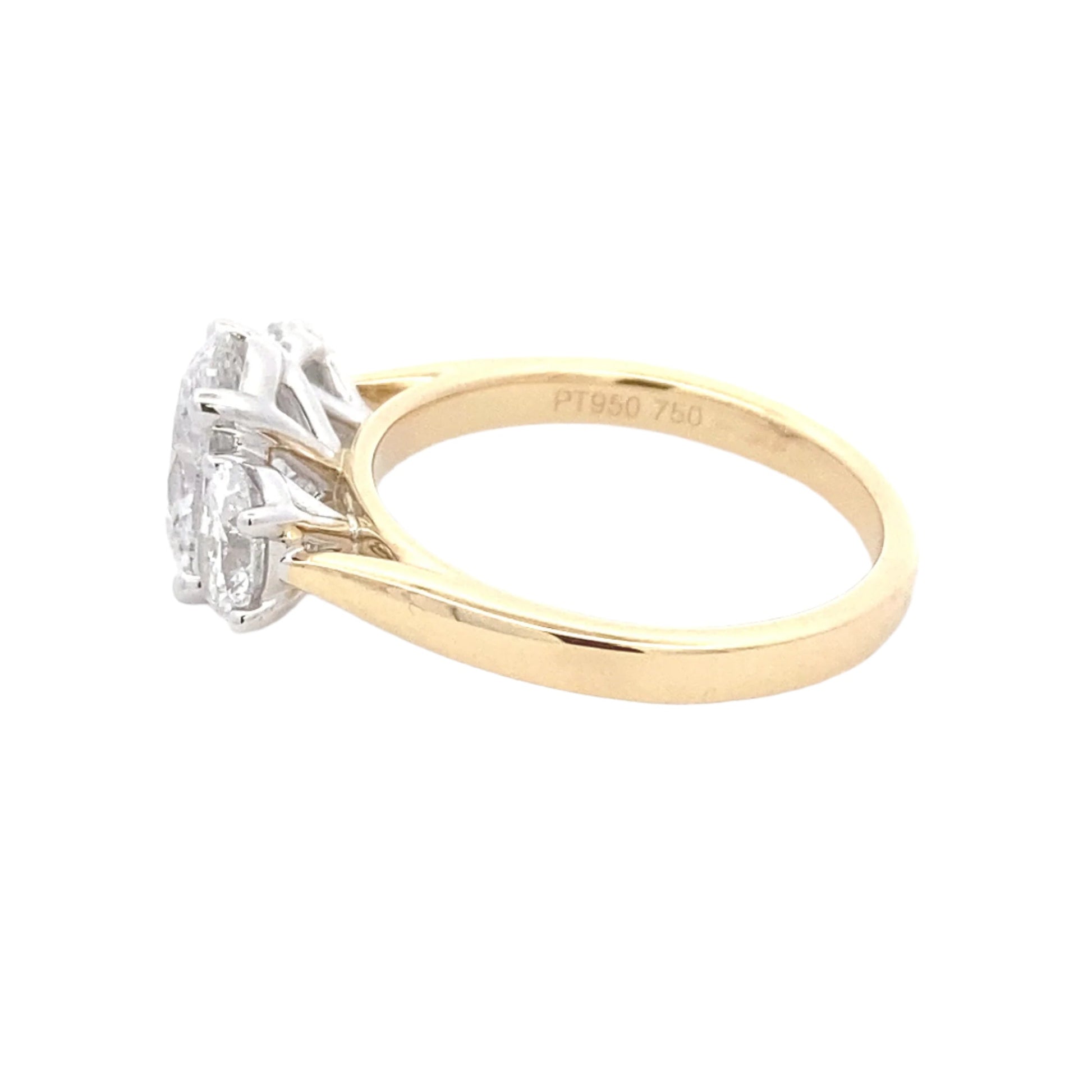 Oval Shaped Diamond 3 stone ring - 2.33cts Gardiner Brothers