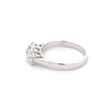 Platinum Round brilliant cut diamond 3 stone ring - 0.84cts Gardiner Brothers