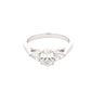 Platinum Oval and pear shaped diamond 3 stone ring - 1.00cts Gardiner Brothers