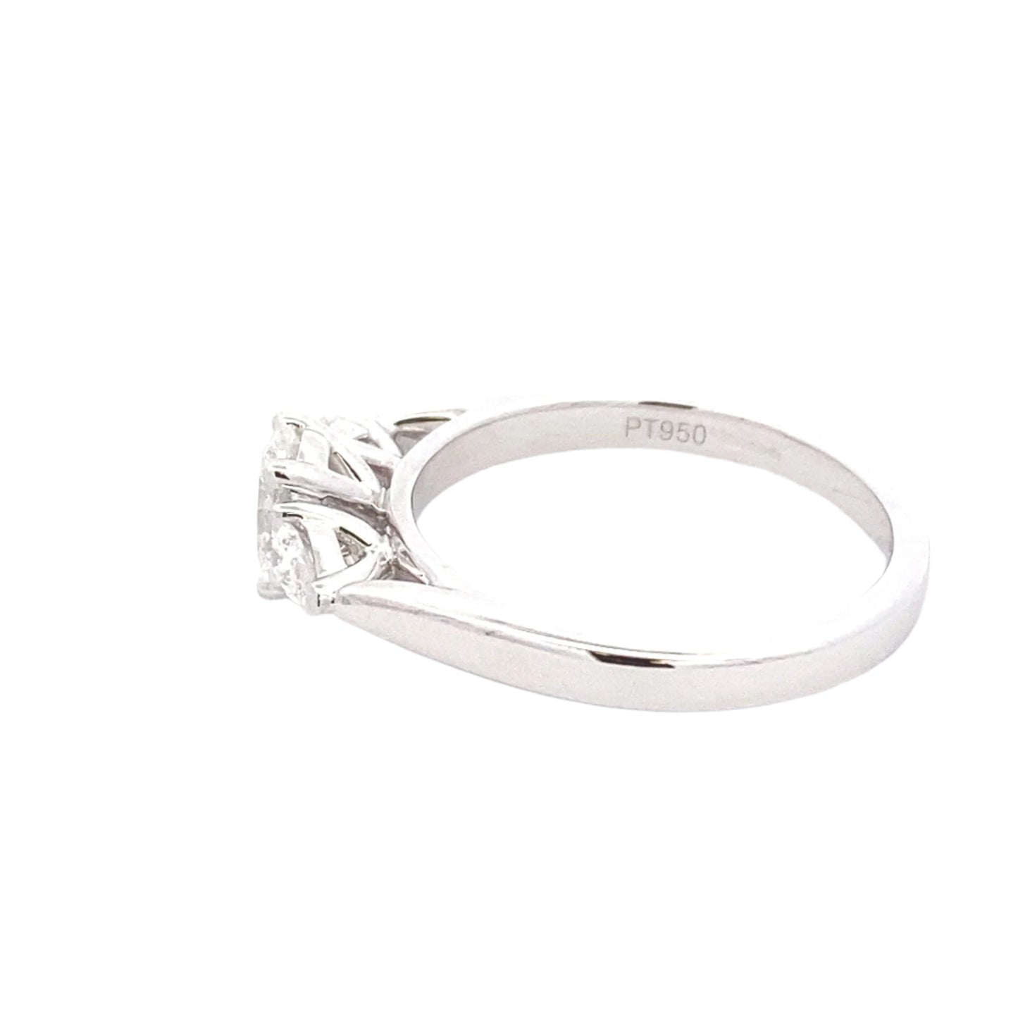 Platinum Oval and pear shaped diamond 3 stone ring - 0.80cts Gardiner Brothers