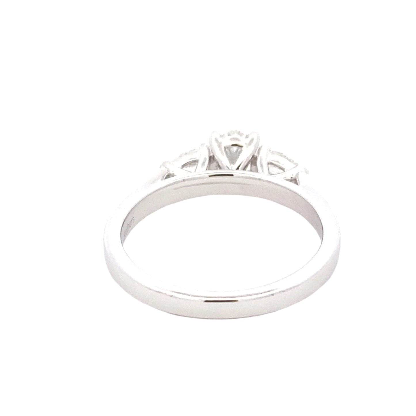 Platinum Oval and pear shaped diamond 3 stone ring - 0.80cts Gardiner Brothers