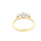 Oval and round brilliant cut diamond 3 stone ring - 1.10cts Gardiner Brothers