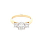 Oval and round brilliant cut diamond 3 stone ring - 1.10cts Gardiner Brothers