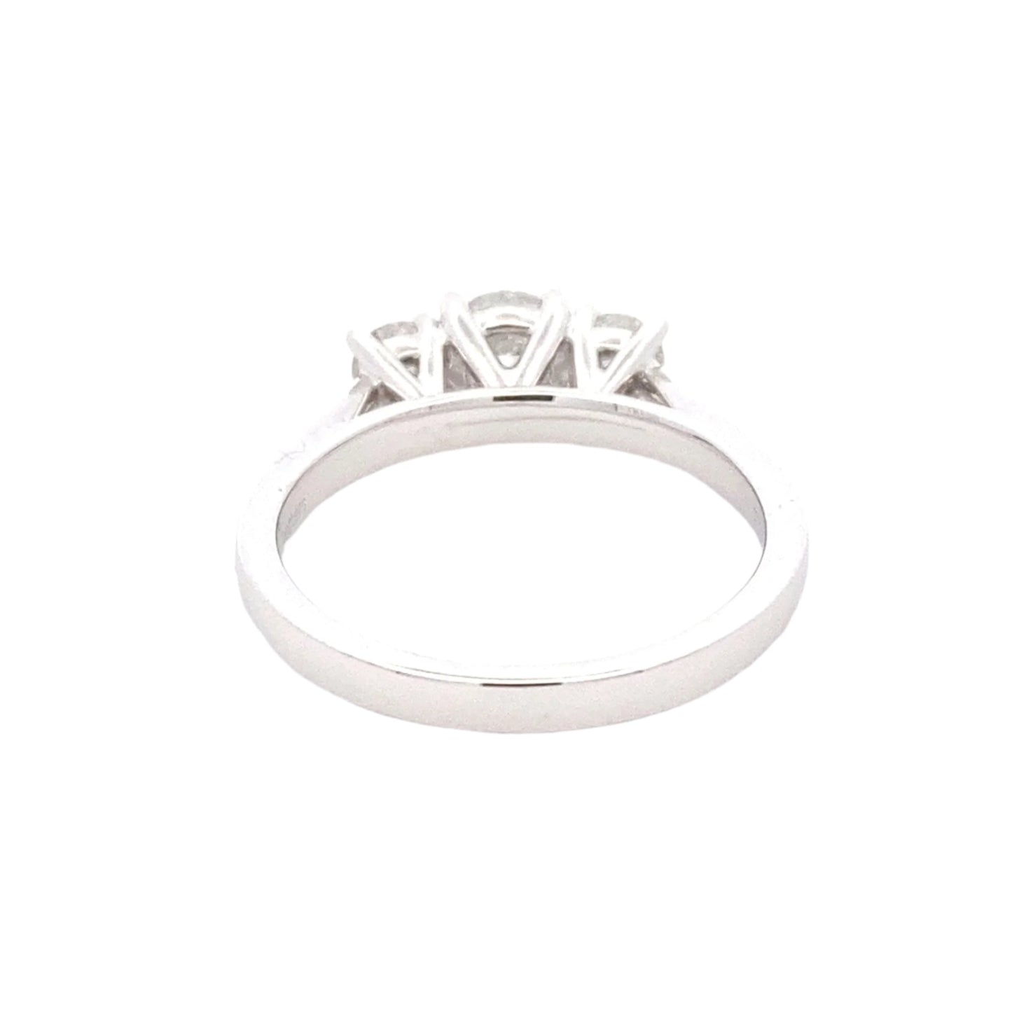 Platinum Round brilliant cut diamond 3 stone ring - 1.07cts Gardiner Brothers