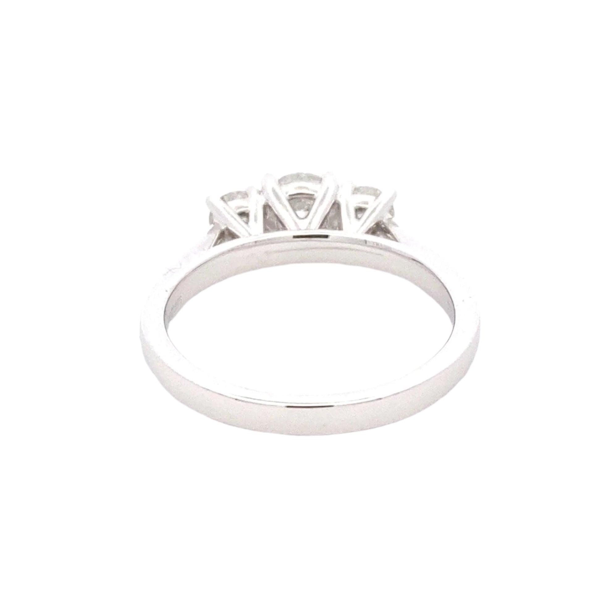 Platinum Round brilliant cut diamond 3 stone ring - 1.07cts Gardiner Brothers