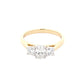 Yellow Gold Oval and round brilliant cut diamond 3 stone ring - 0.83cts Gardiner Brothers