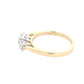 Yellow Gold Oval and round brilliant cut diamond 3 stone ring - 0.83cts Gardiner Brothers