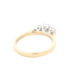 Yellow Gold Oval and round brilliant cut diamond 3 stone ring - 0.83cts Gardiner Brothers