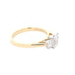 Yellow Gold Oval and round brilliant cut diamond 3 stone ring - 0.83cts Gardiner Brothers