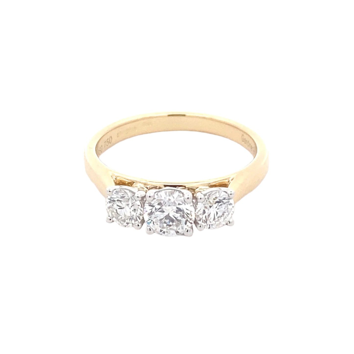 Round Brilliant cut diamond 3 stone ring - 1.03cts Gardiner Brothers