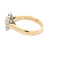 Oval emerald and round brilliant cut diamond vintage style cluster ring Gardiner Brothers