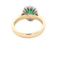 Oval emerald and round brilliant cut diamond vintage style cluster ring Gardiner Brothers