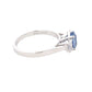 Oval Shaped Ceylon Sapphire and oval diamond 3 stone ring Gardiner Brothers