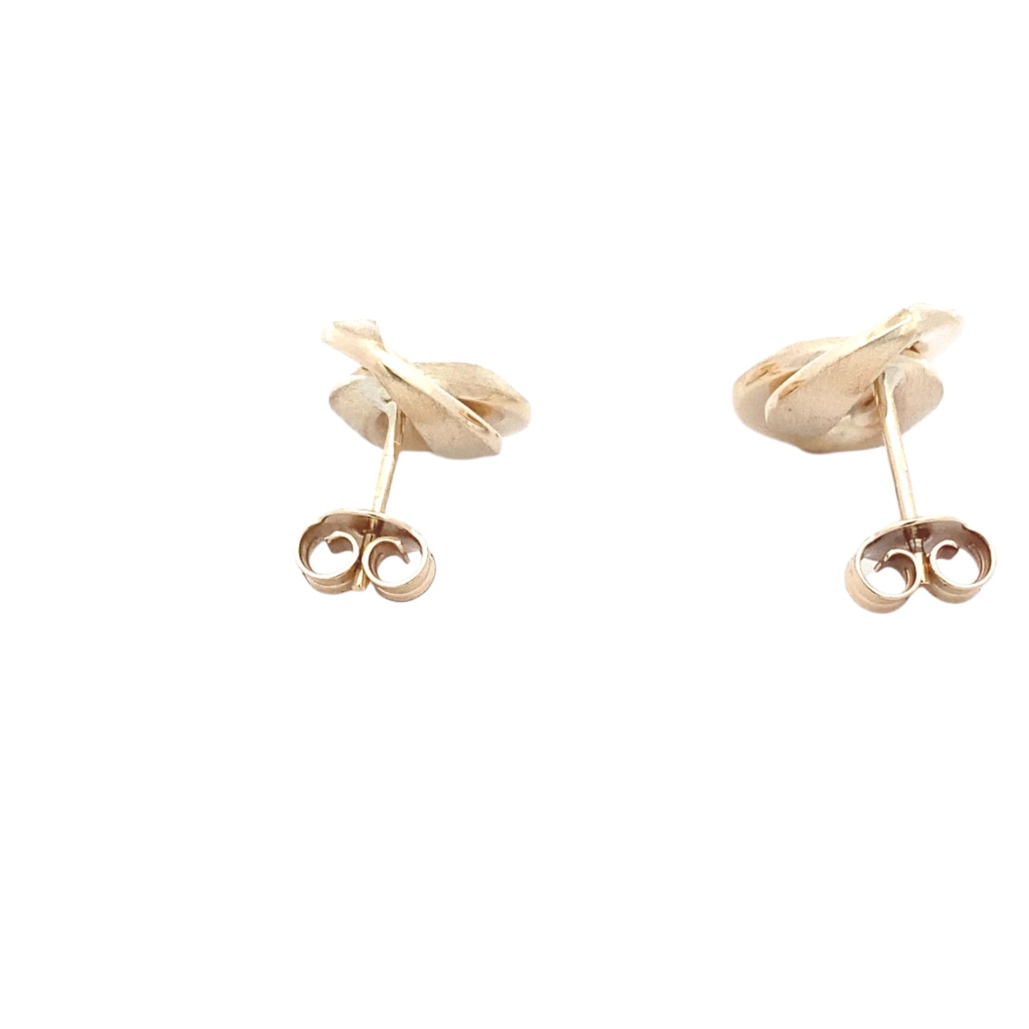 Yellow Gold Link Marquise Shaped Earrings